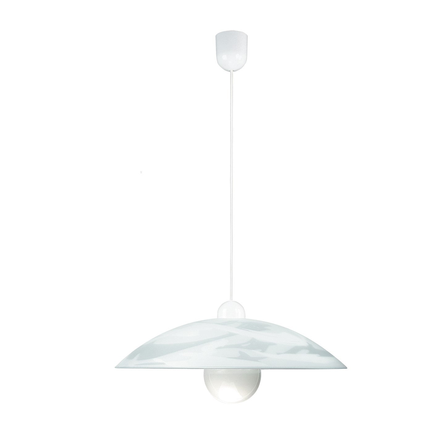 Lampadario a sospensione ALABASTRO in vetro curvato e pendel in plastica - FT-FeelThe