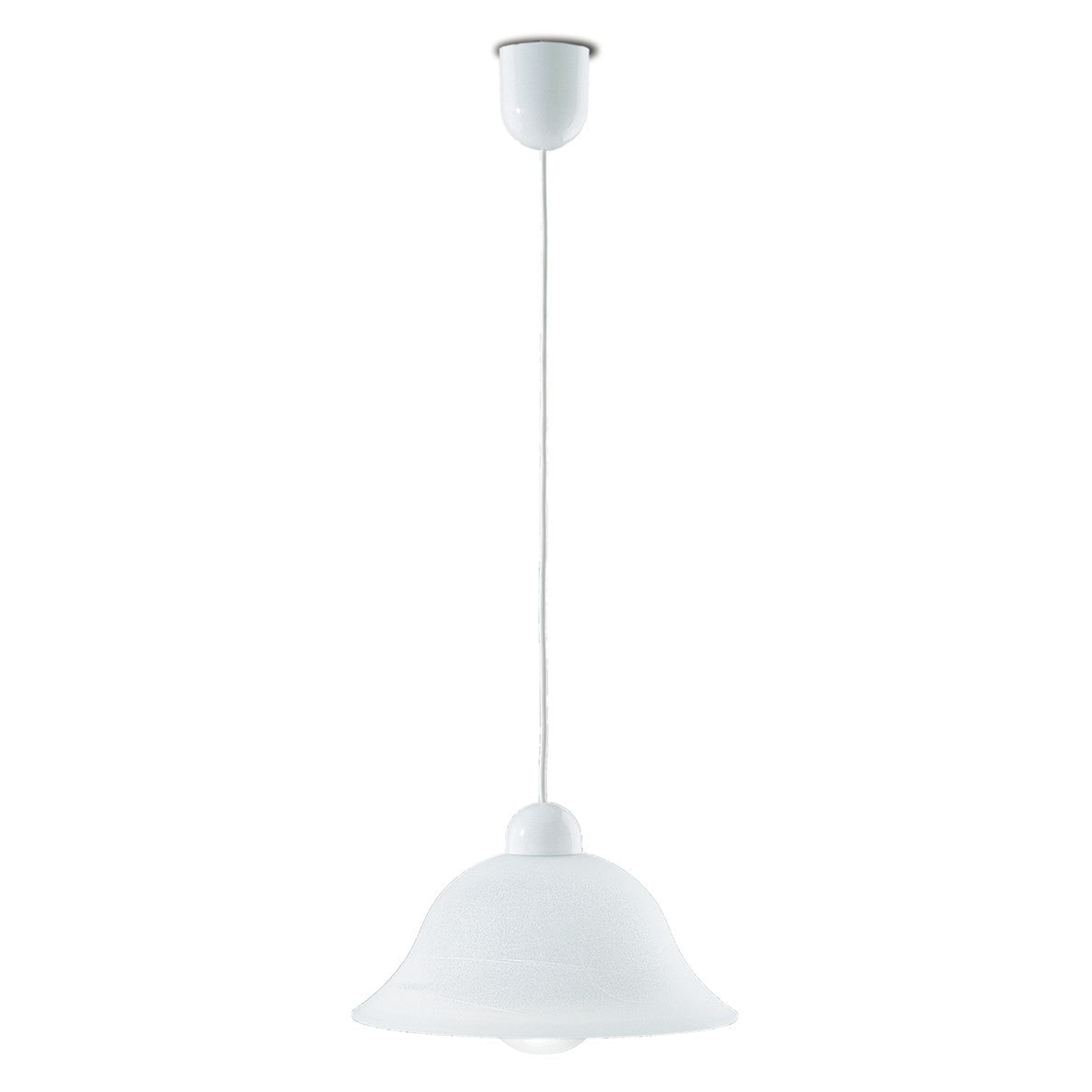 Lampadario a sospensione SETTECENTO in vetro con bordo decorato in vari colori - FT-FeelThe