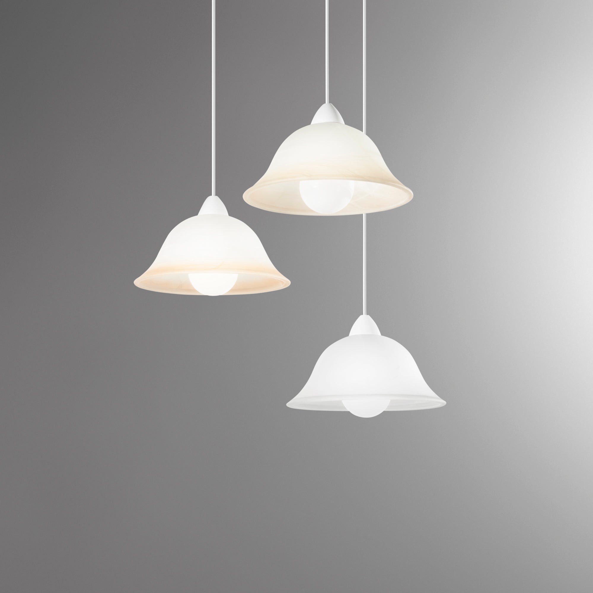 Lampadario a sospensione SETTECENTO in vetro con bordo decorato in vari colori - FT-FeelThe