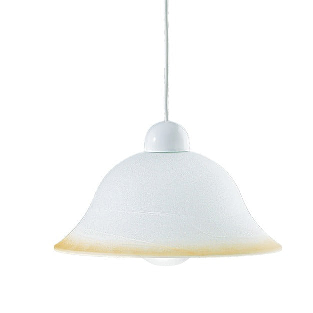 Lampadario a sospensione SETTECENTO in vetro con bordo decorato in vari colori - FT-FeelThe