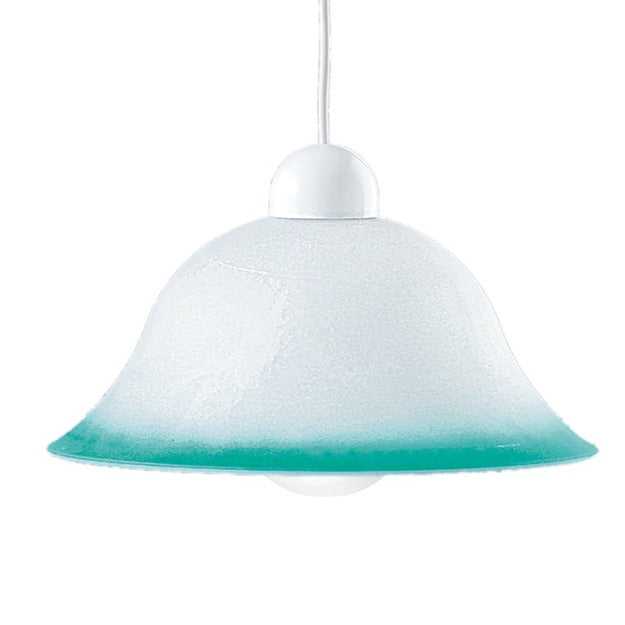 Lampadario a sospensione SETTECENTO in vetro con bordo decorato in vari colori - FT-FeelThe