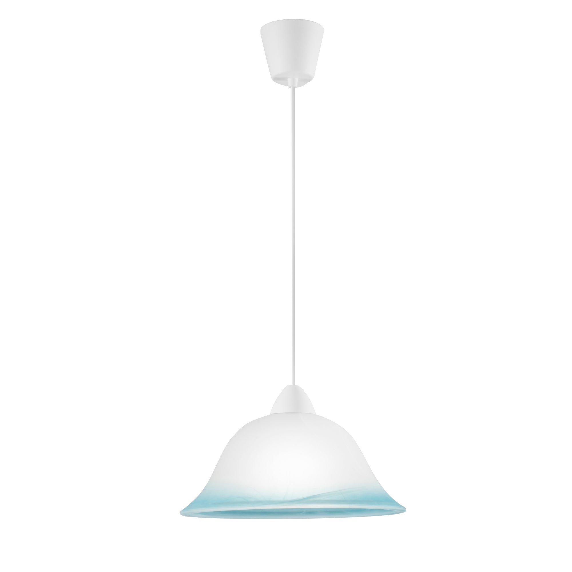 Lampadario a sospensione SETTECENTO in vetro con bordo decorato in vari colori - FT-FeelThe