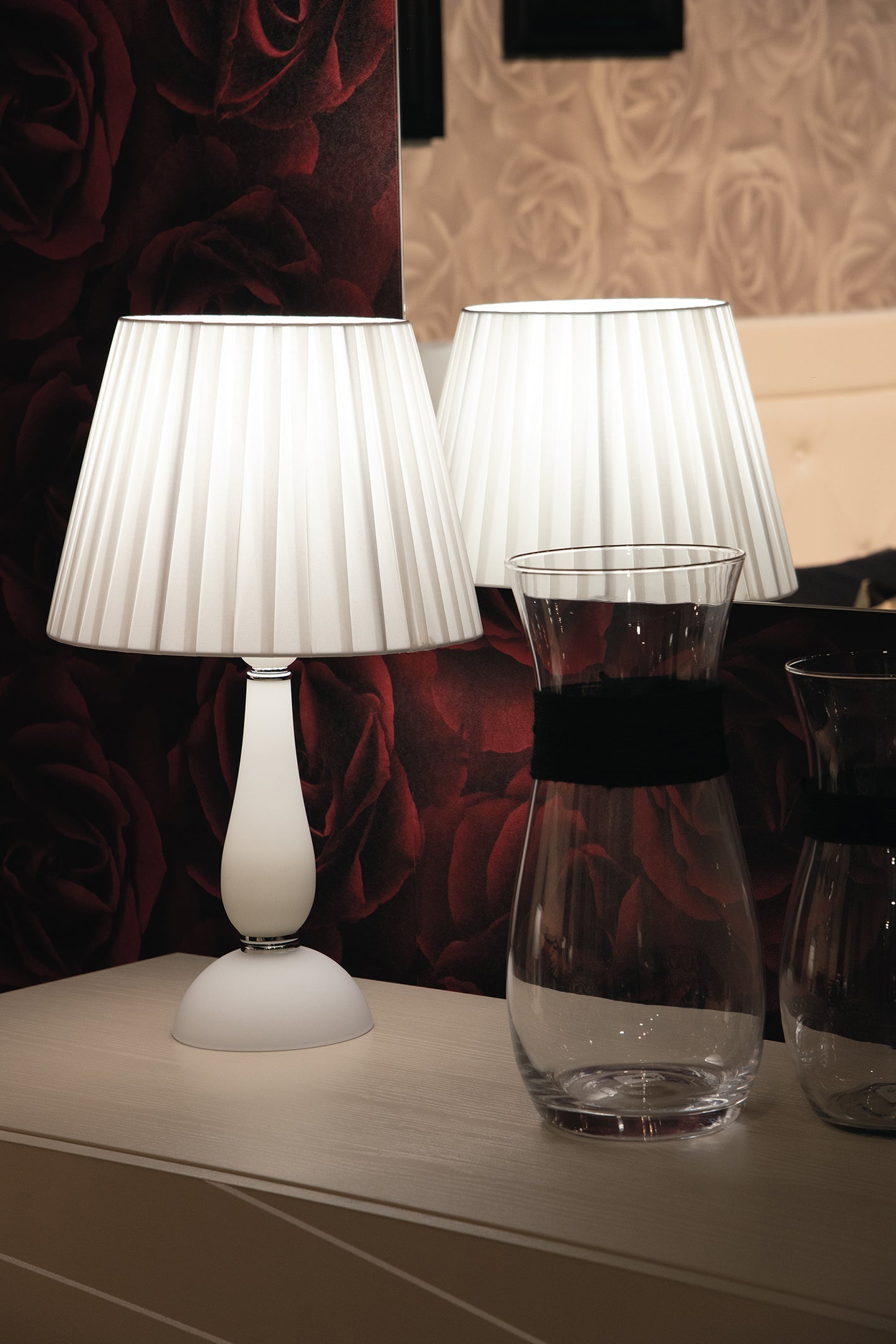 Lampada da tavolo ALFIERE nera in vetro soffiato - FT-FeelThe