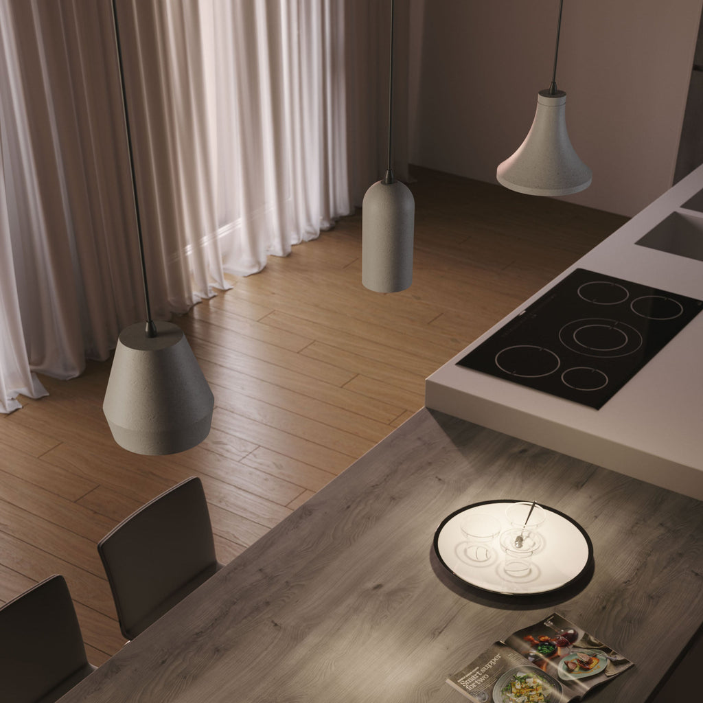 Lampadario a sospensione ANDO in cemento naturale - FT-FeelThe