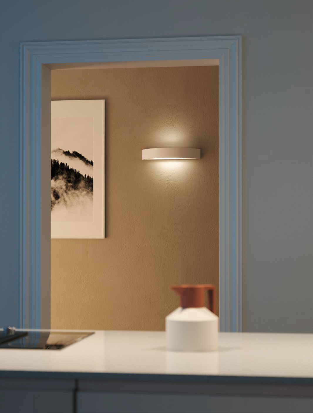 Applique CORTINA verniciabile e luce biemissione - FT-FeelThe