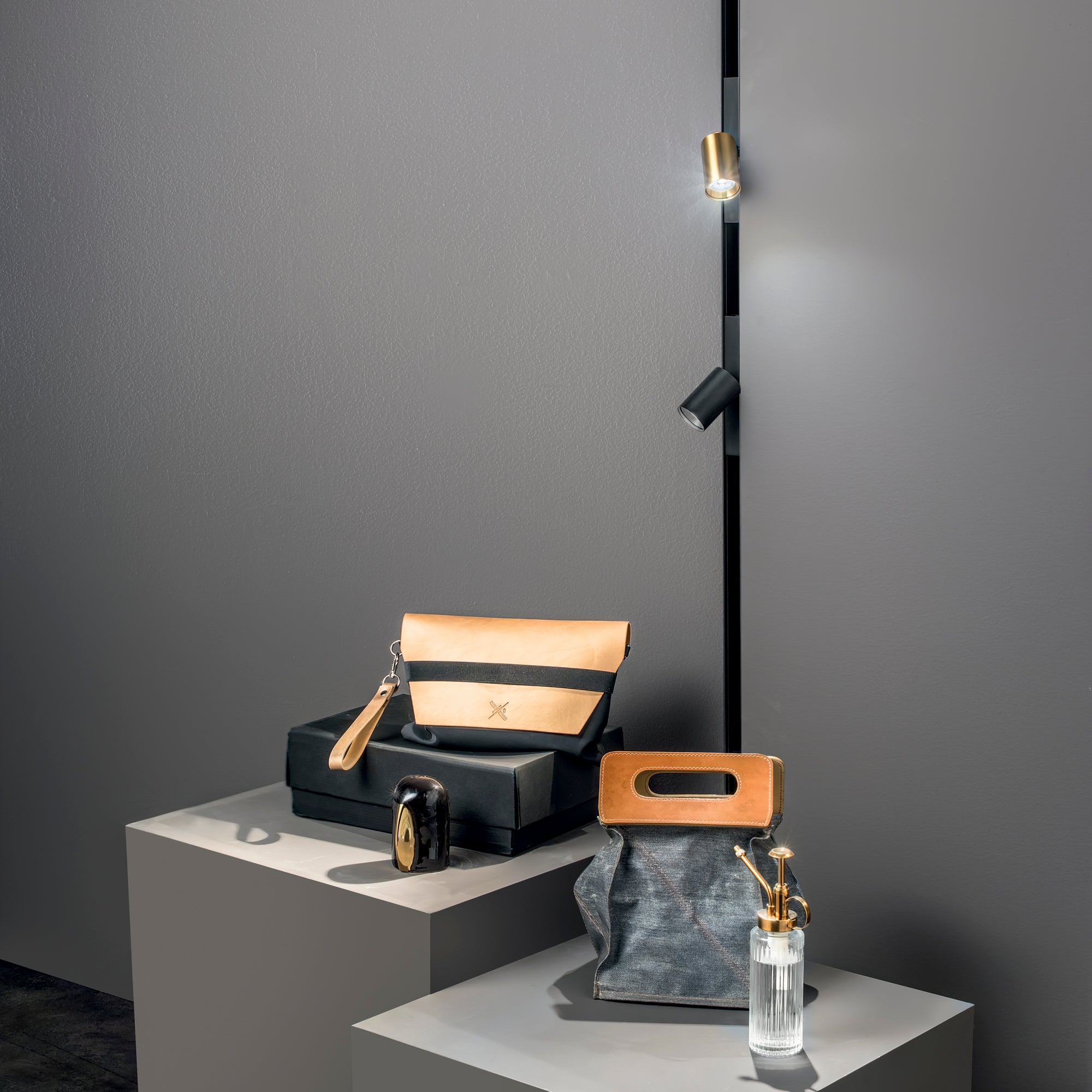 Faro binario LED con luce spot DAVINCI FANS 48V in alluminio - FT-FeelThe