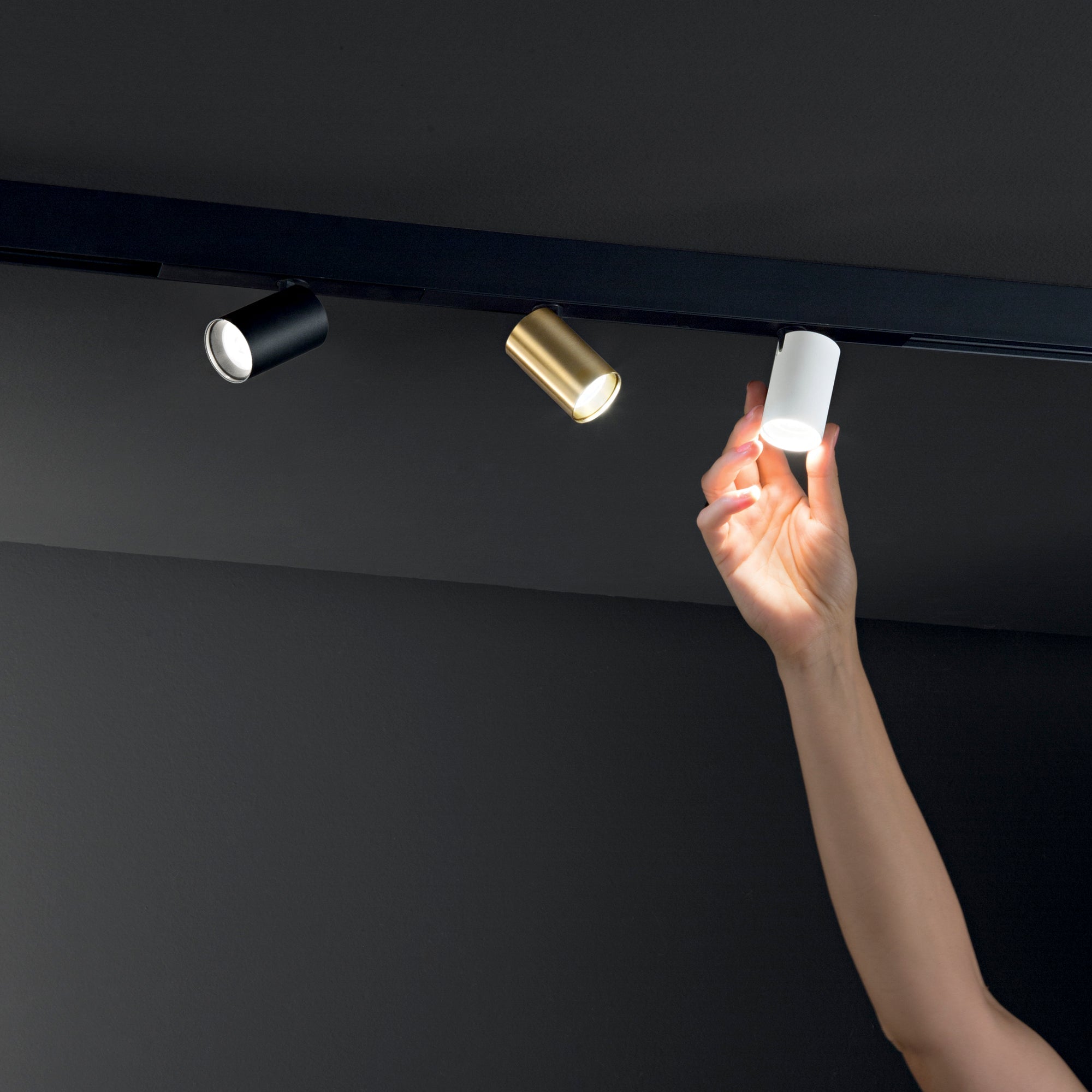 Faro binario LED con luce spot DAVINCI FANS 48V in alluminio - FT-FeelThe