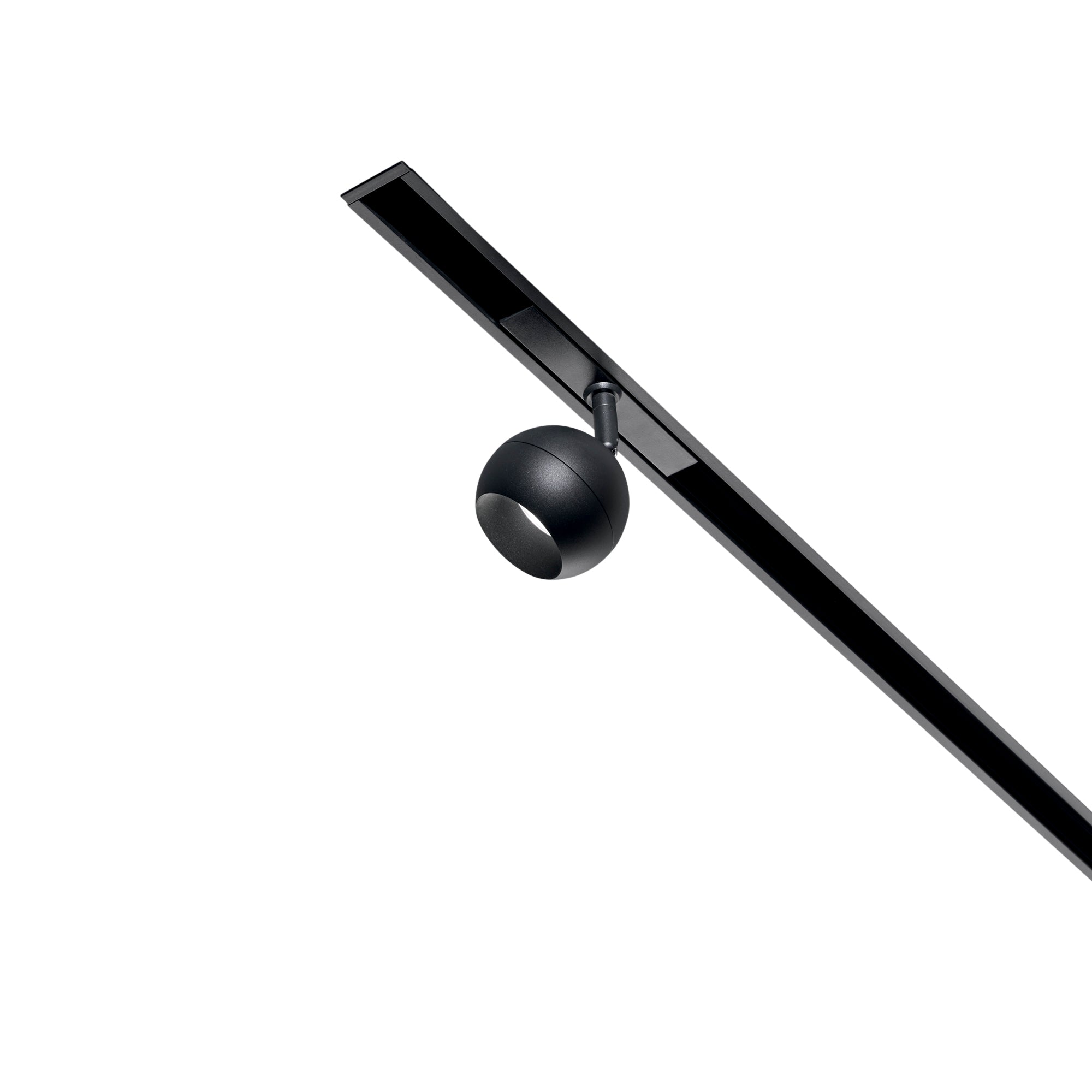 Faro binario LED con luce spot DAVINCI GOAL nero 48V in alluminio - FT-FeelThe