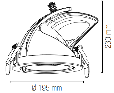 Incasso LED DELTA in alluminio, con interruttore CCT per il cambio temperatura colore - FT-FeelThe