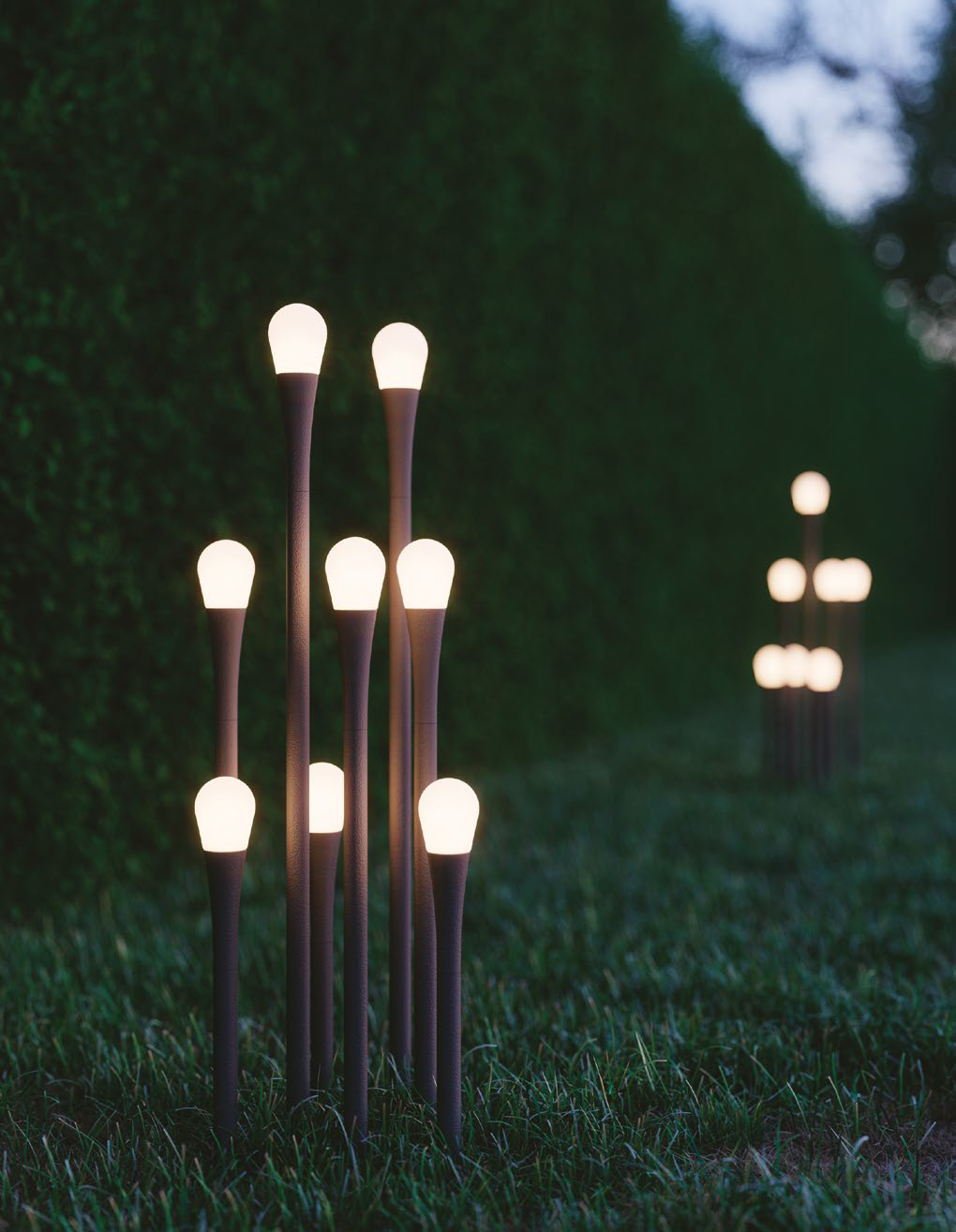 Paletto per esterni Drop in alluminio antracite con picchetto incluso (1xG9) - FT-FeelThe