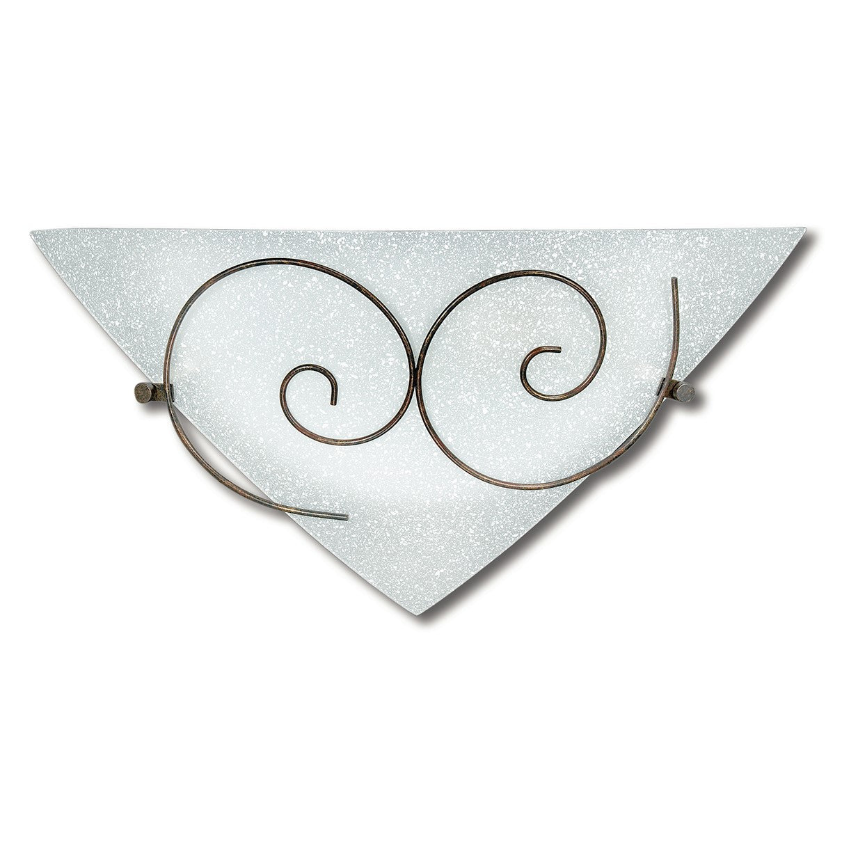 Applique RICCIOLO in vetro satinato e struttura in metallo - FT-FeelThe