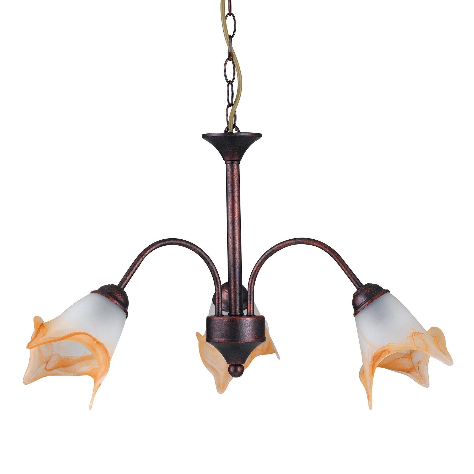 Lampadario a sospensione 1162 in metallo effetto ruggine(3XE14) - FT-FeelThe