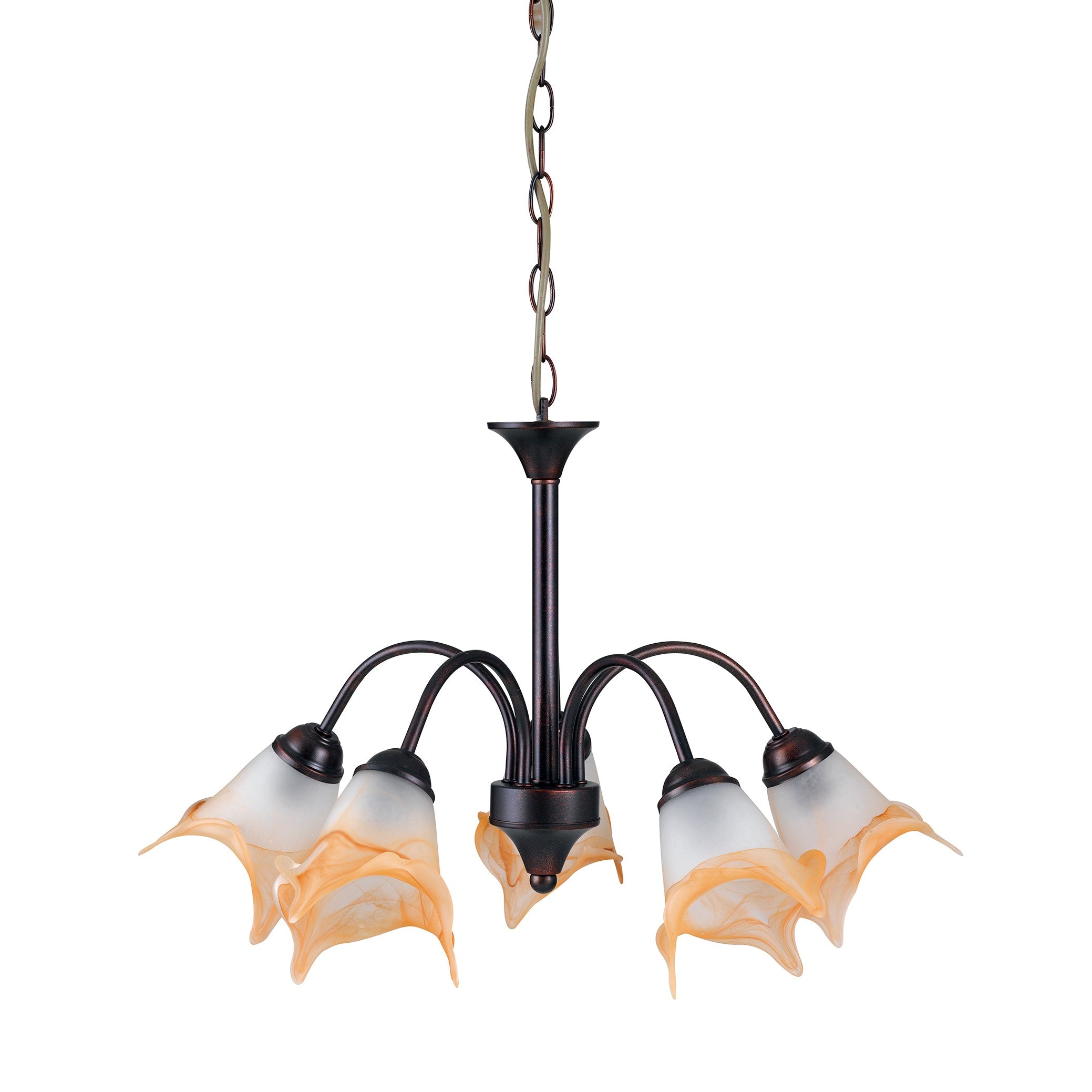 Lampadario a sospensione 1162 in metallo effetto ruggine (5XE14) - FT-FeelThe
