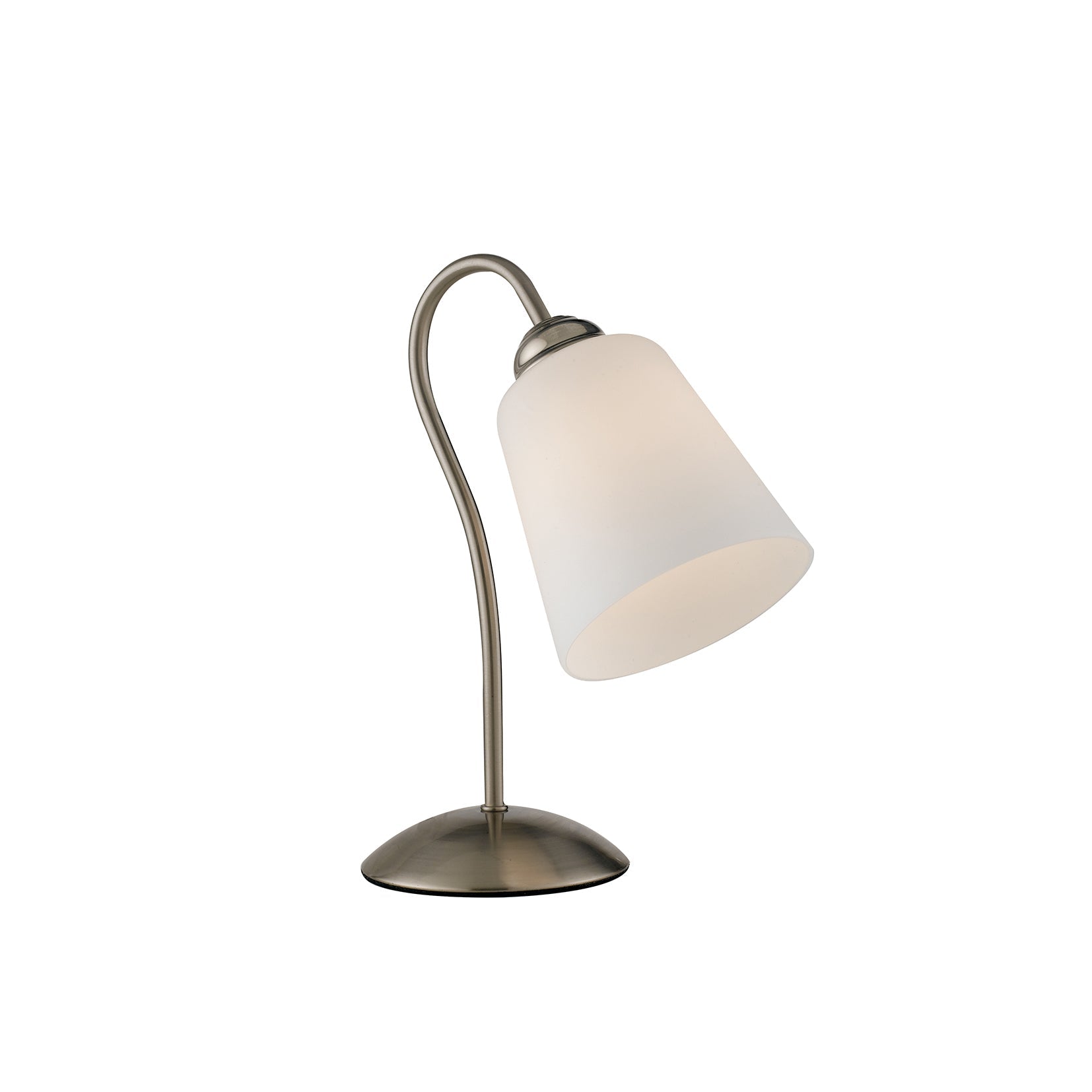Lampada da tavolo 1162 nichel in metallo e vetro soffiato - FT-FeelThe