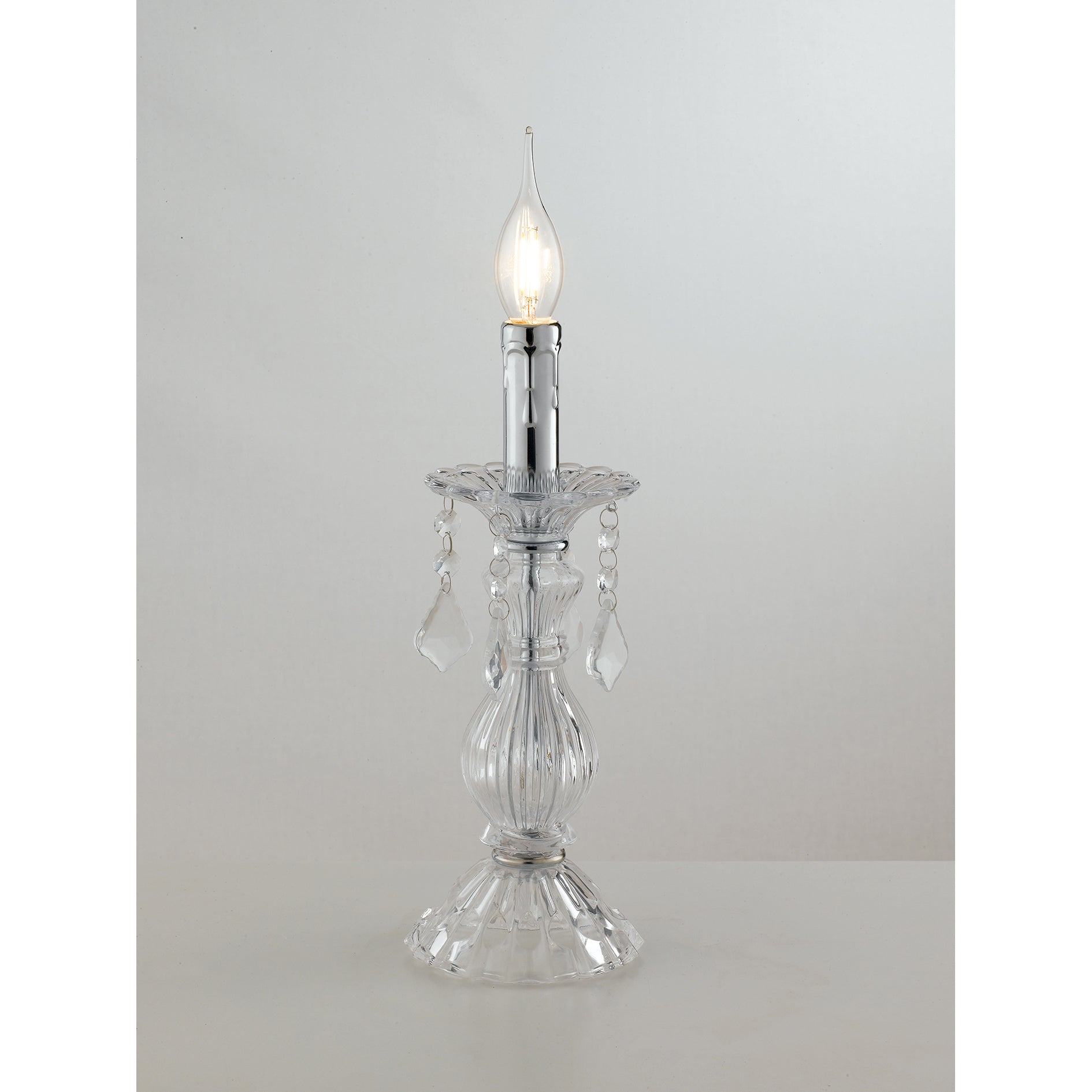 Lampada da tavolo CRISTALLO in vetro con pendenti in cristallo - FT-FeelThe