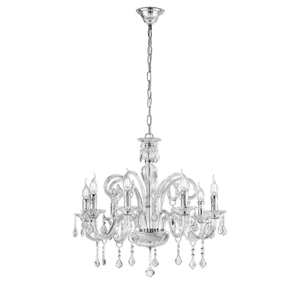 Lampadario a sospensione CRISTALLO in vetro con pendenti in cristallo - FT-FeelThe