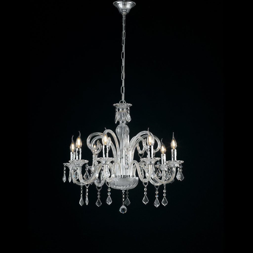 Lampadario a sospensione CRISTALLO in vetro con pendenti in cristallo - FT-FeelThe