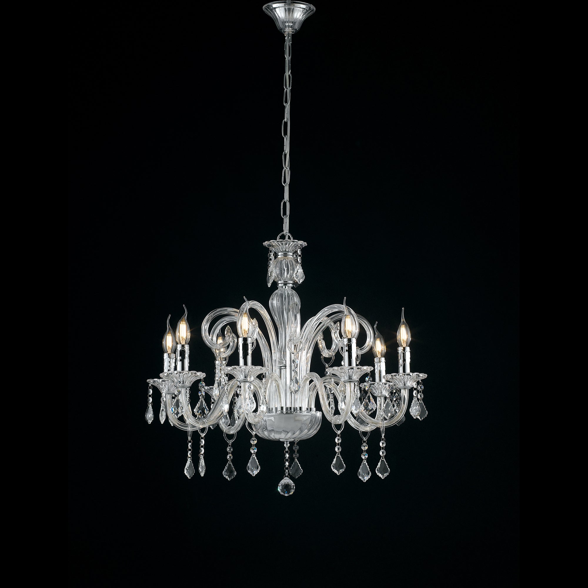 Lampadario a sospensione CRISTALLO in vetro con pendenti in cristallo - FT-FeelThe