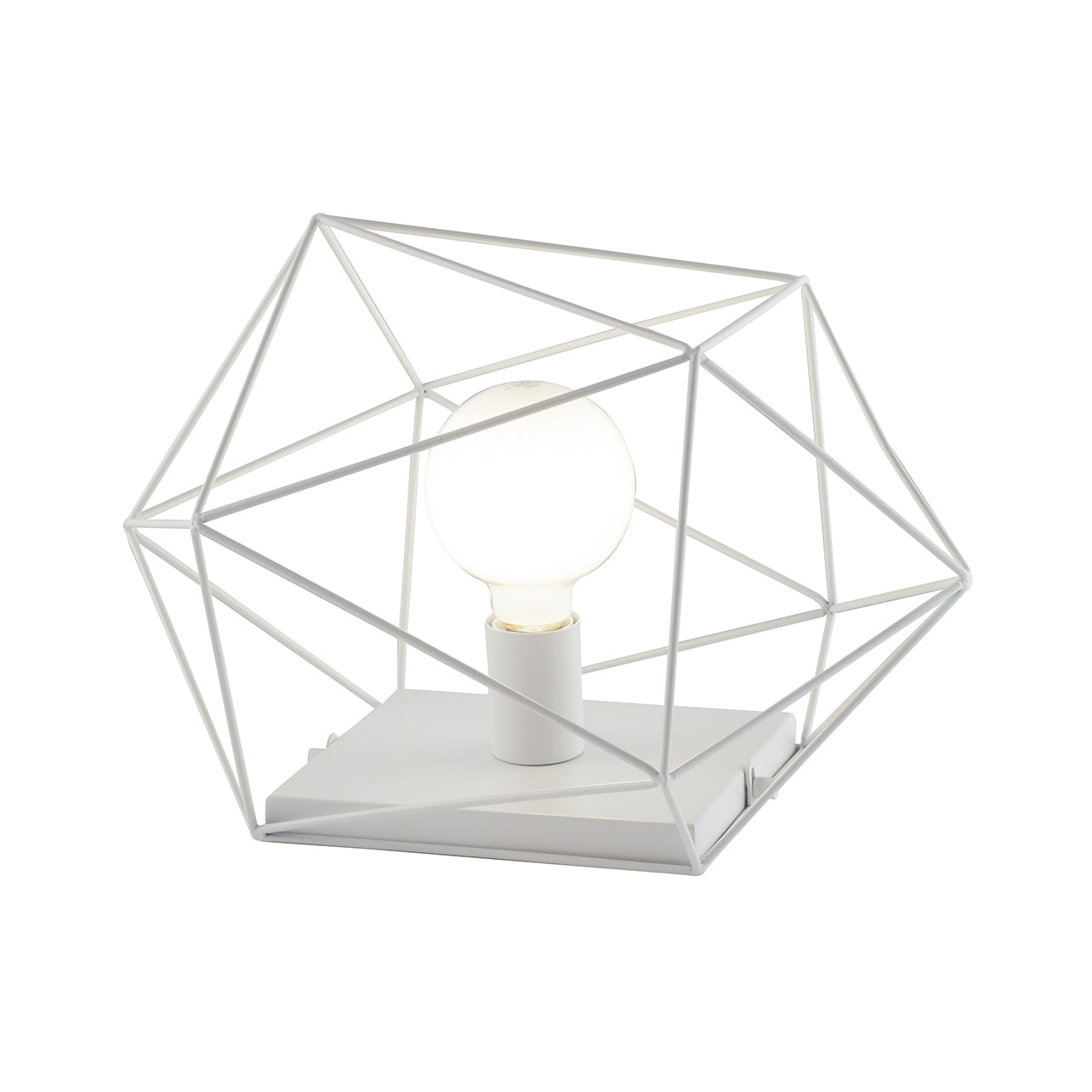 Lampada da tavolo ABRAXAS nera e oro in metallo dal design geometrico - FT-FeelThe