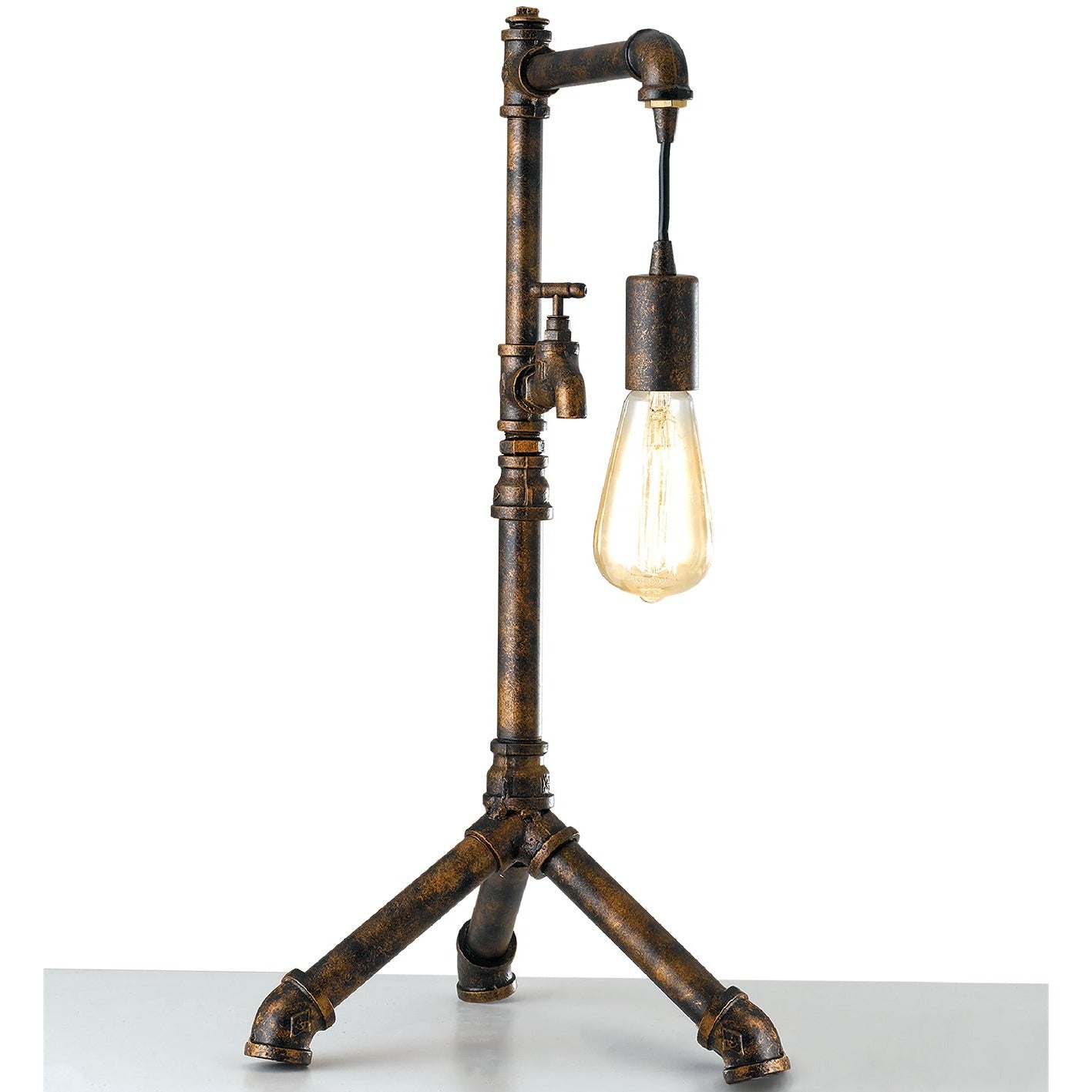 Lampada da tavolo AMARCORD ruggine in metallo invecchiato - FT-FeelThe