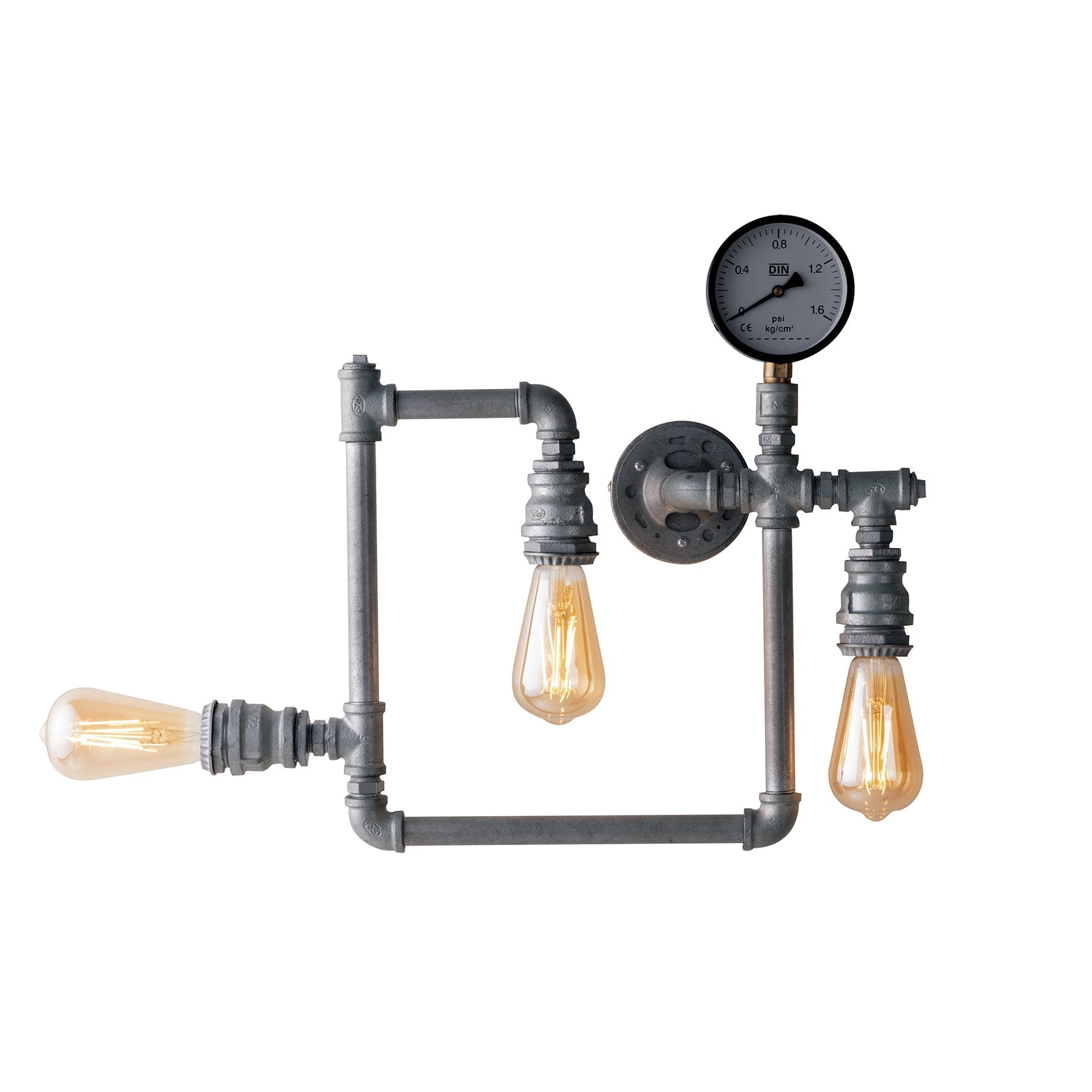 Plafoniera AMARCORD in metallo invecchiato stile industrial (3xE27) - FT-FeelThe