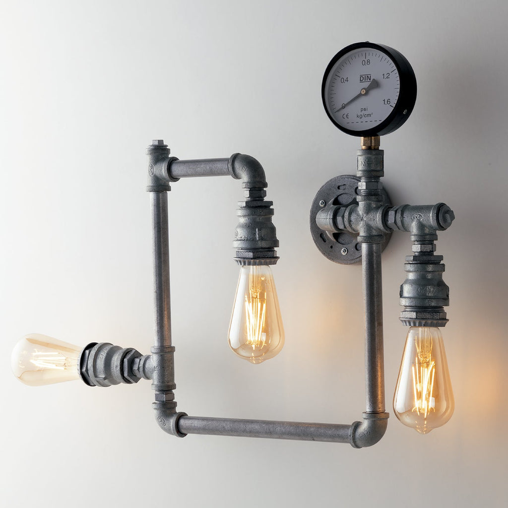 Plafoniera AMARCORD in metallo invecchiato stile industrial (3xE27) - FT-FeelThe
