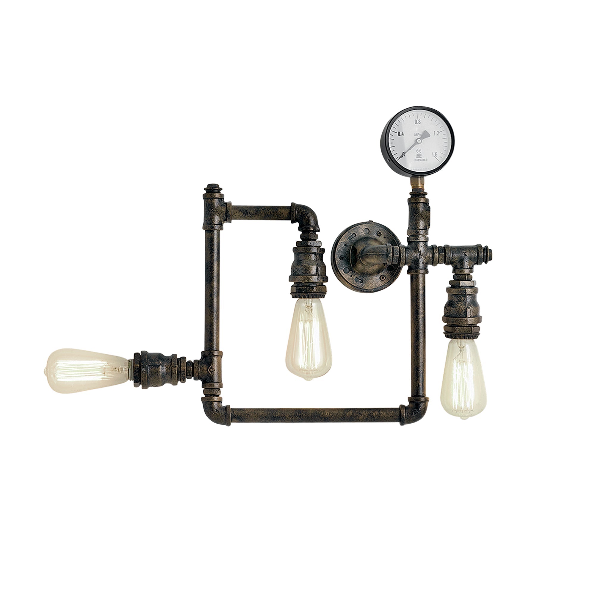 Plafoniera AMARCORD in metallo invecchiato stile industrial (3xE27) - FT-FeelThe