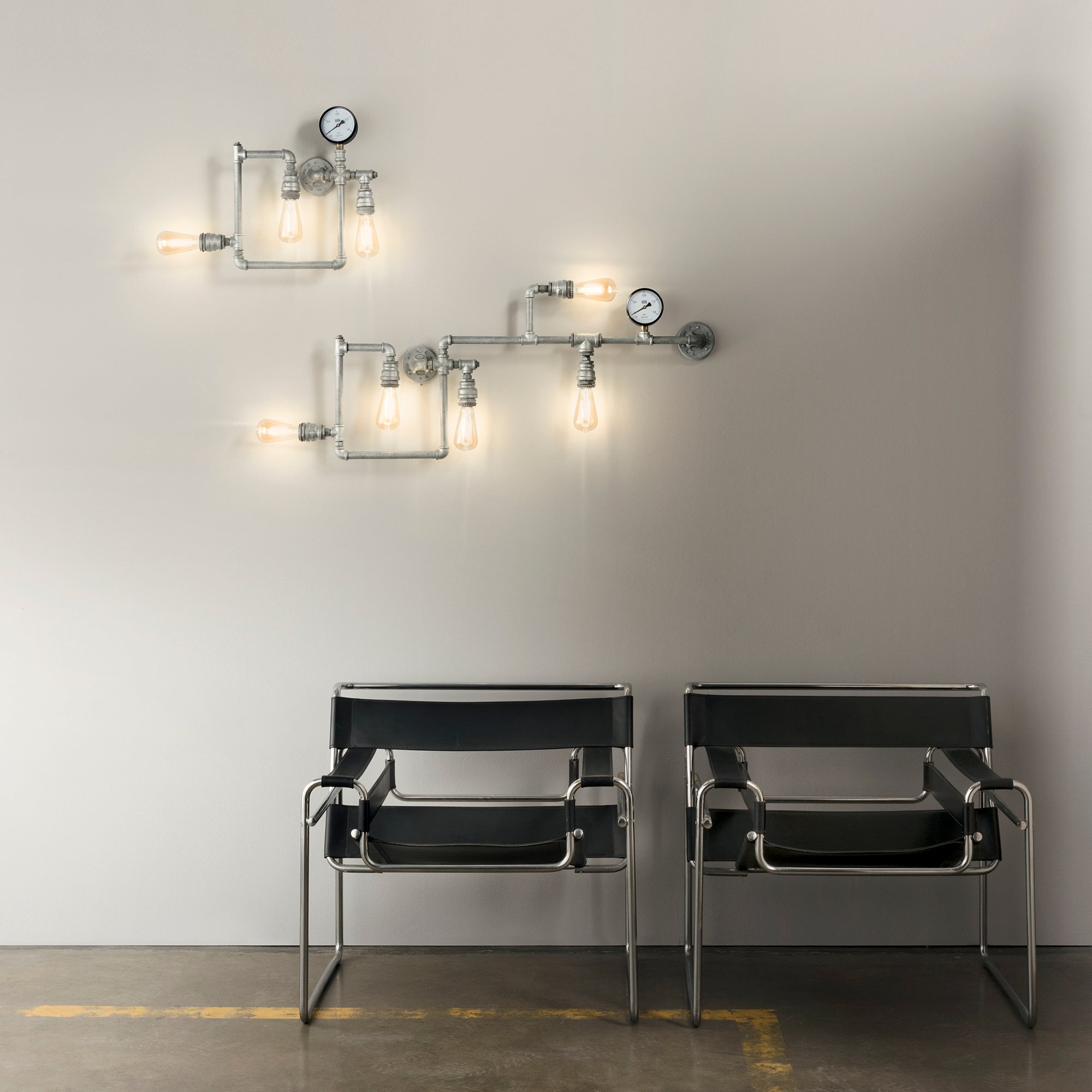 Plafoniera AMARCORD in metallo invecchiato stile industrial (3xE27) - FT-FeelThe