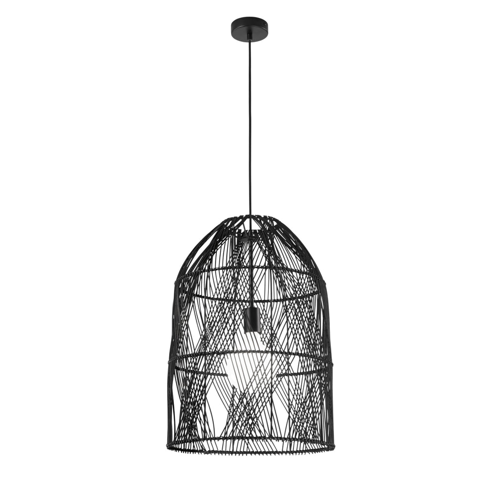 ANCELLA rattan pendant lamp with E27 socket 