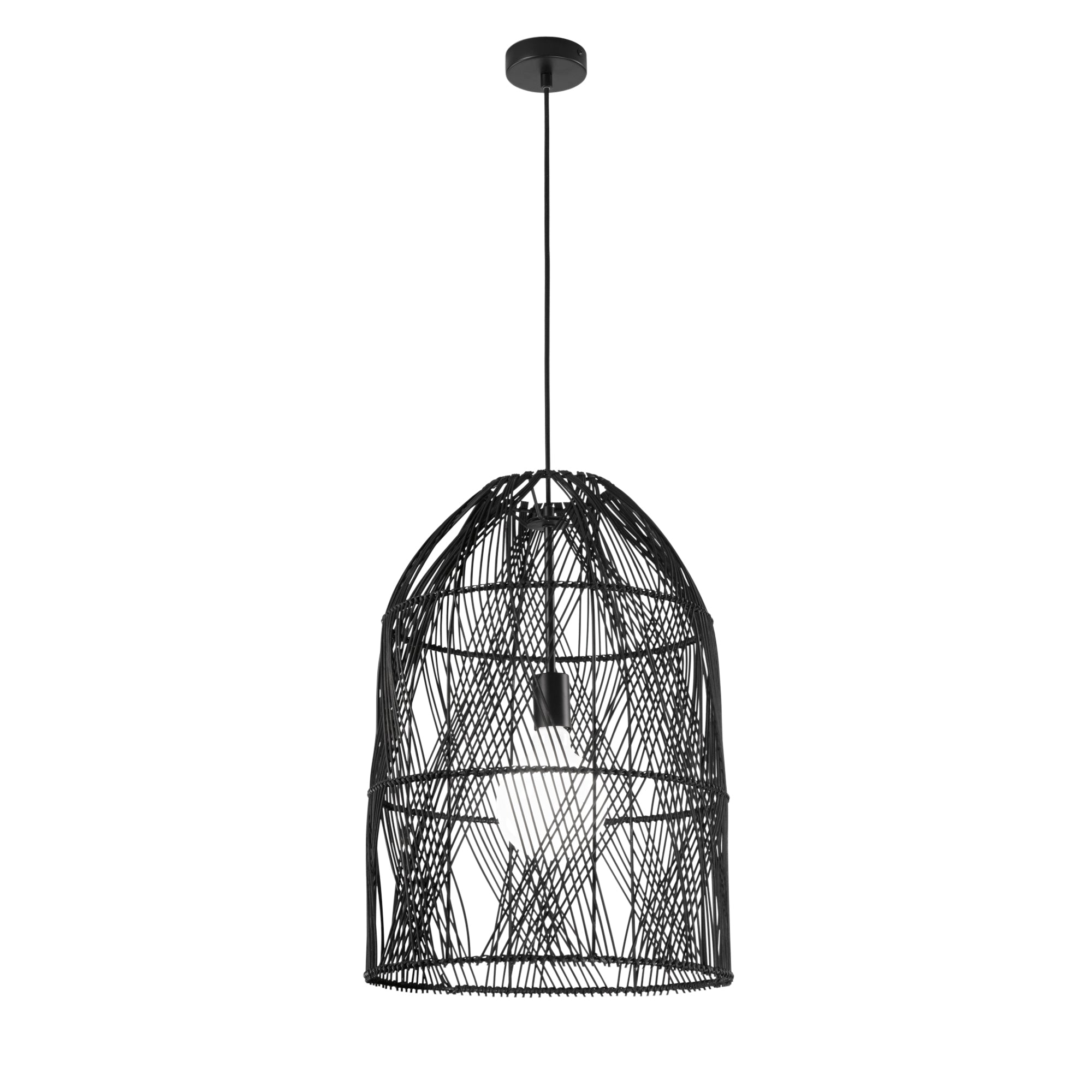 ANCELLA rattan pendant lamp with E27 socket 