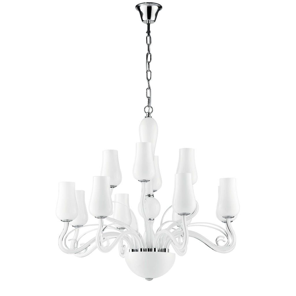 Lampadario a sospensione ANGEL in vetro soffiato, 12 luci - FT-FeelThe