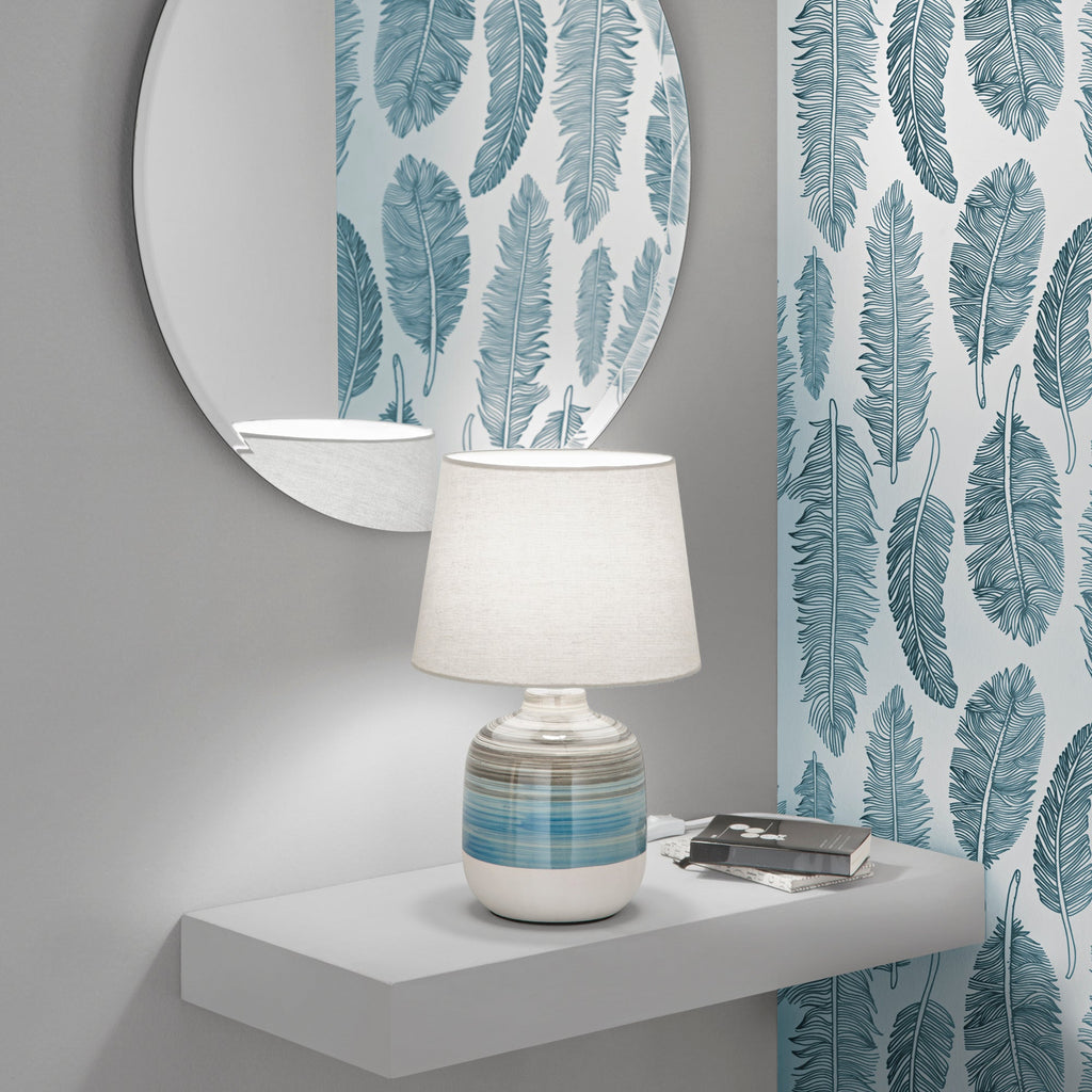 Lume APACHE grigio \ azzurro 1XE27 25X25X39CM - FT-FeelThe