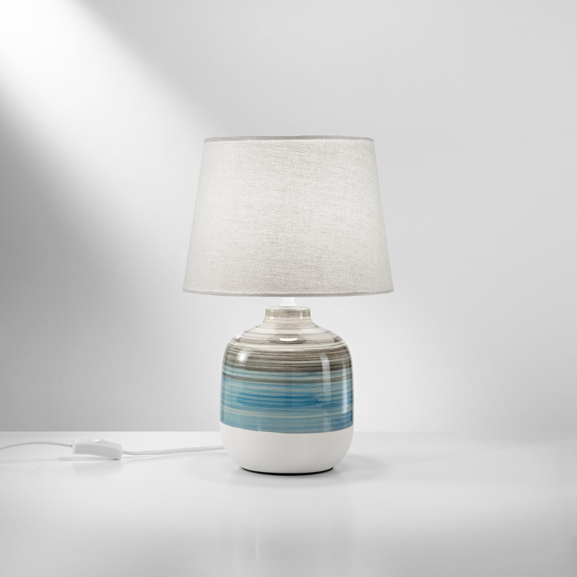 Lume APACHE grigio \ azzurro 1XE27 25X25X39CM - FT-FeelThe