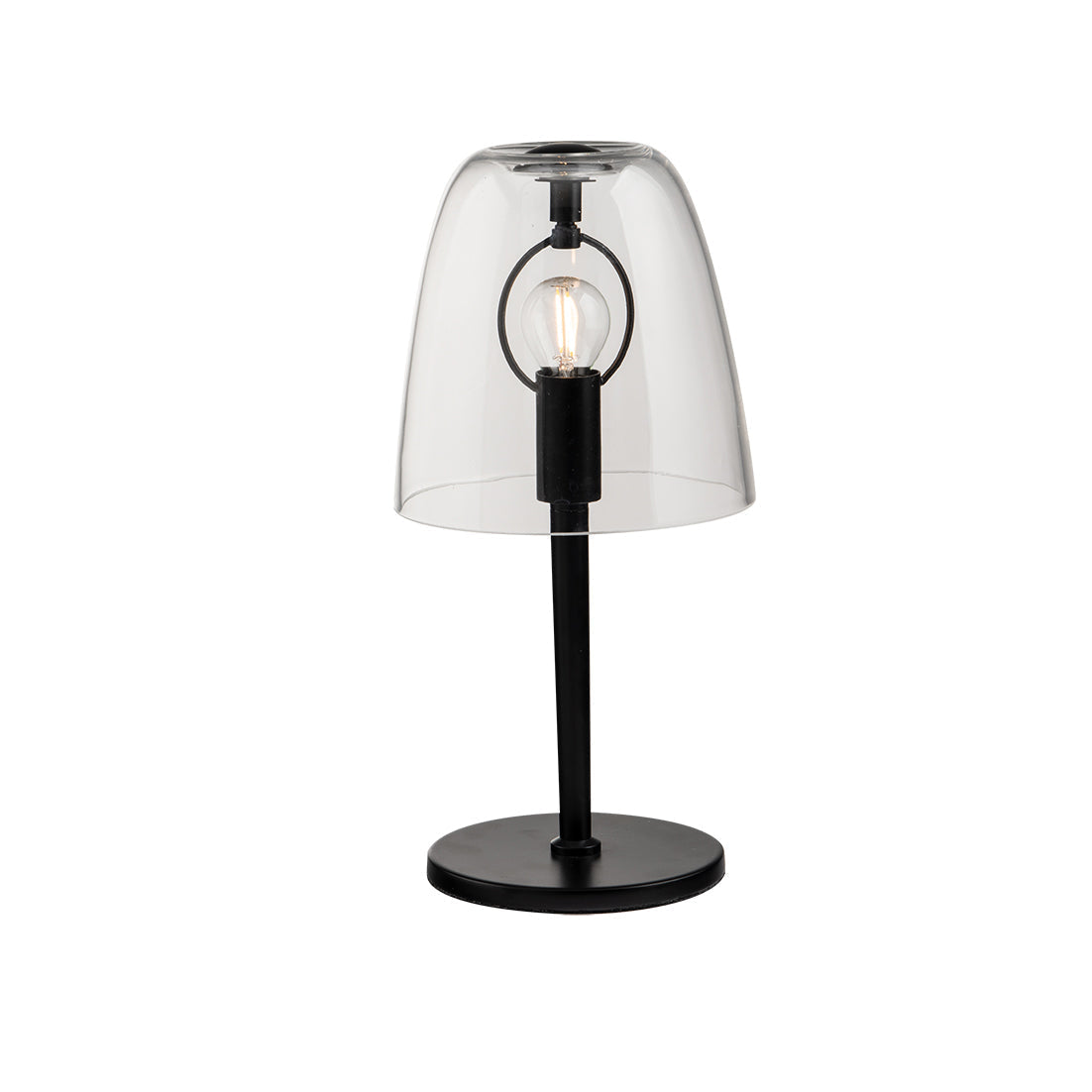 Lampada da tavolo ARES in vetro soffiato trasparente 36 cm - FT-FeelThe