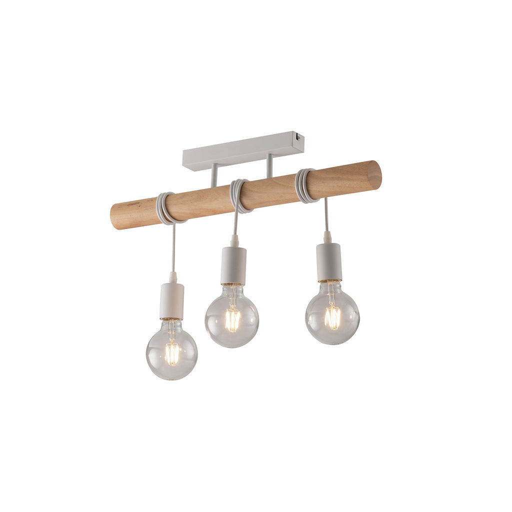 Plafoniera ARIZONA in legno naturale e metallo - FT-FeelThe
