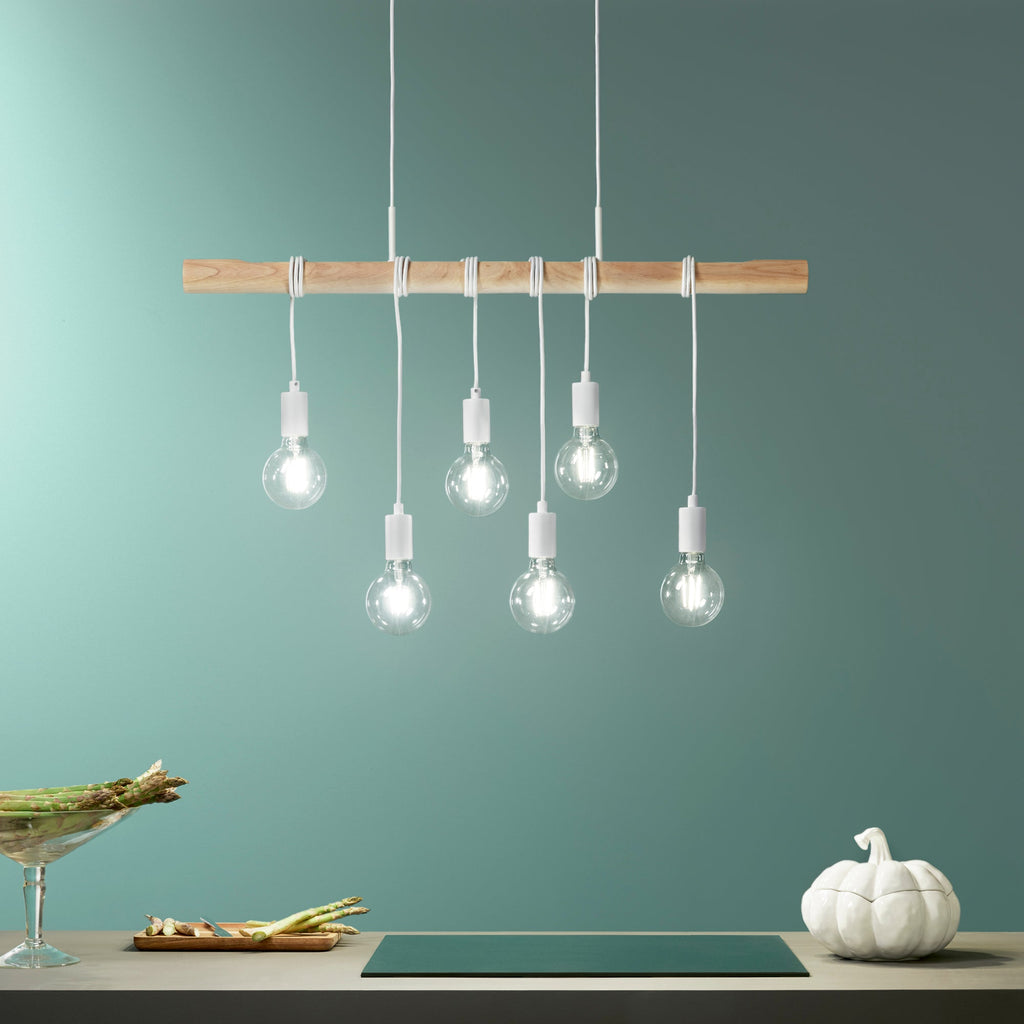 Lampadario a sospensione ARIZONA in legno naturale - FT-FeelThe