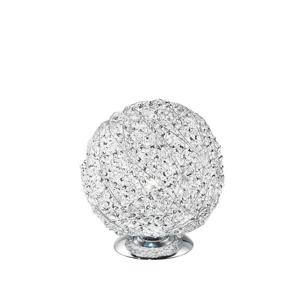 Lampada da tavolo ASTRA in alluminio cromato e cristalli - FT-FeelThe