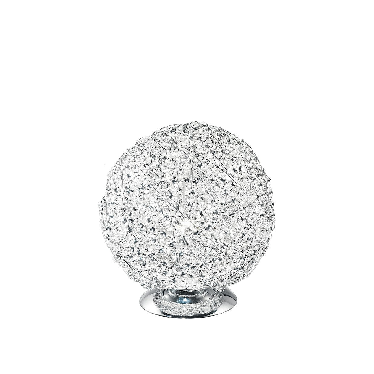 Lampada da tavolo ASTRA in alluminio cromato e cristalli - FT-FeelThe