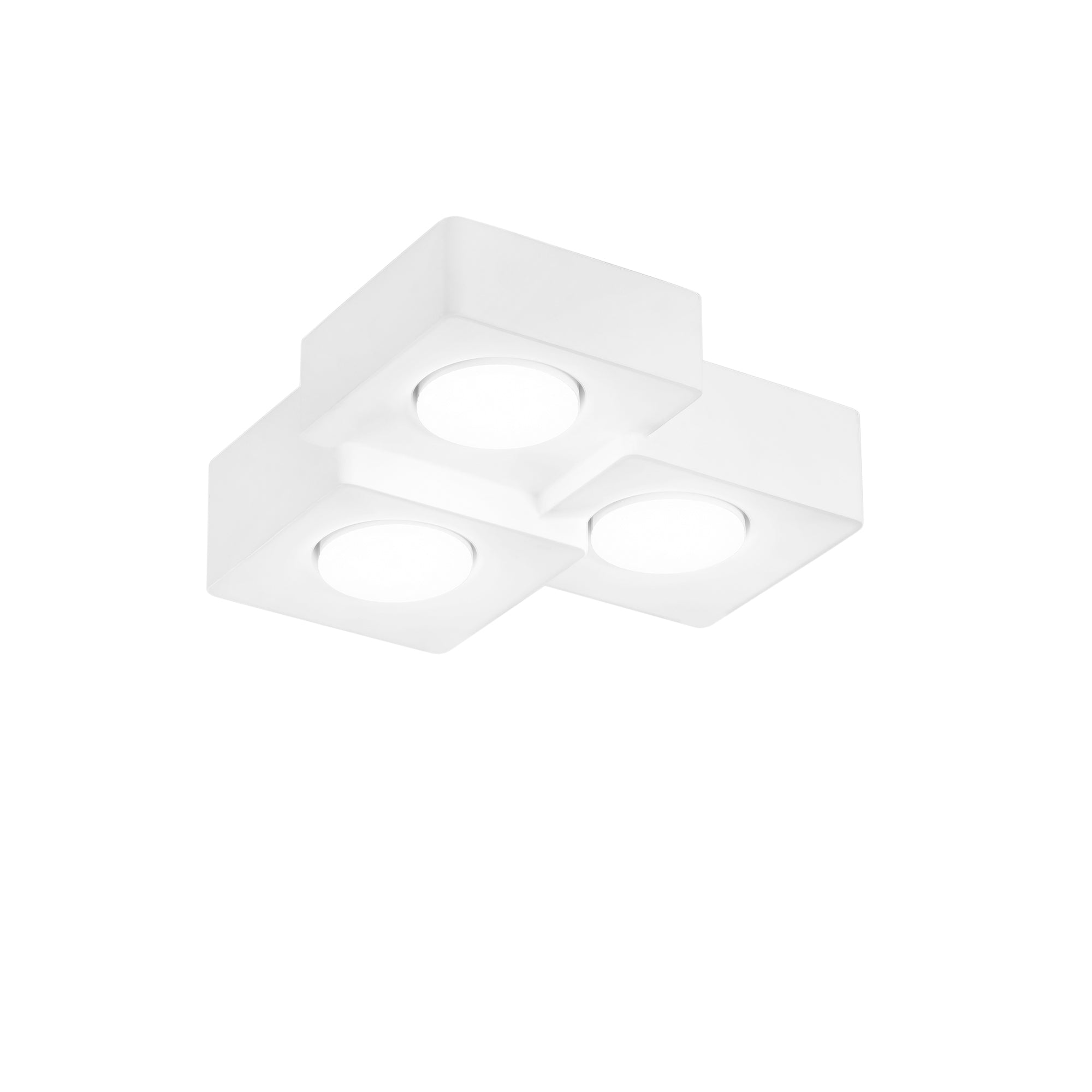 Plafoniera ATHEN quadrata in gesso verniciabile - FT-FeelThe
