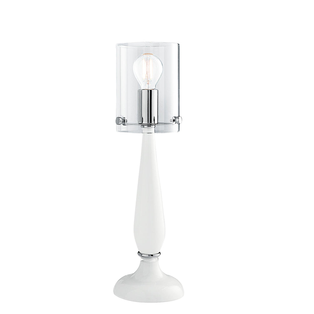 Lampada da tavolo trasparente AURORA in vetro soffiato con diffusore in vetro - FT-FeelThe