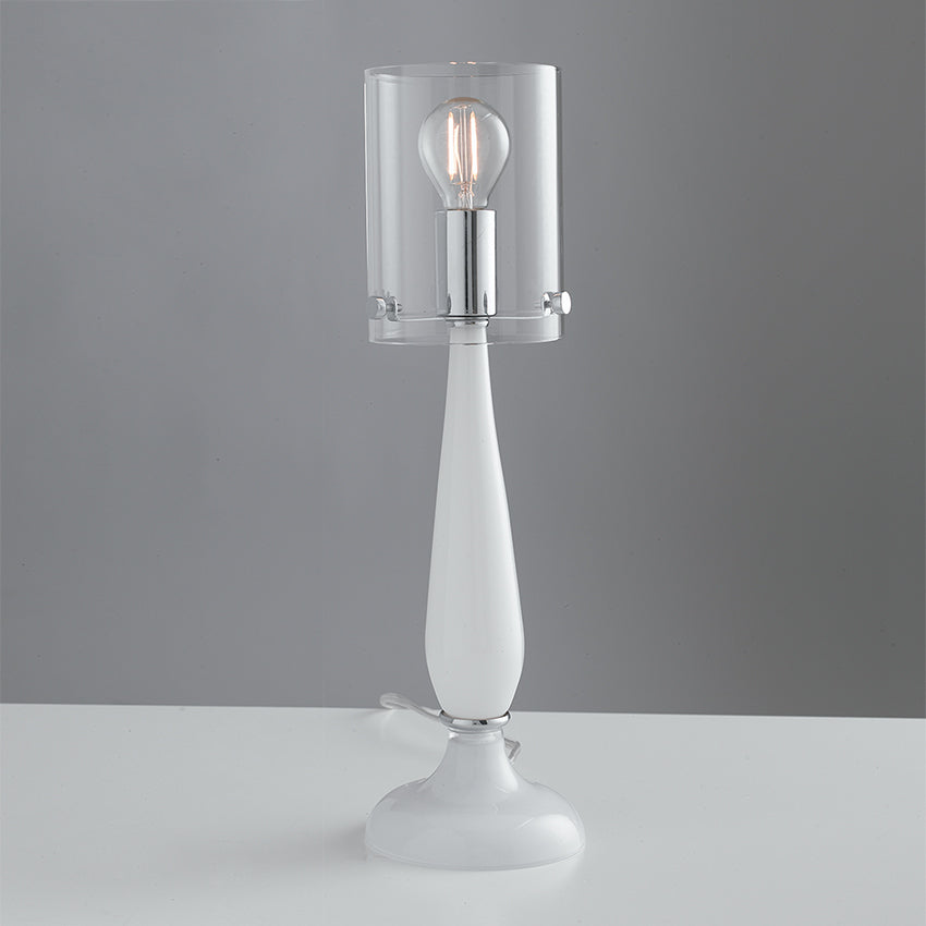 Lampada da tavolo trasparente AURORA in vetro soffiato con diffusore in vetro - FT-FeelThe