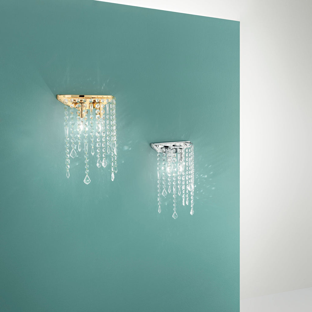 Applique BREEZE in metallo con pendenti in cristallo - FT-FeelThe