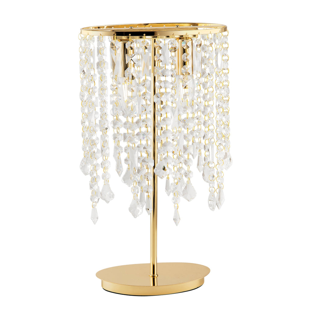 Lampada da tavolo oro BREEZE in metallo e cristalli - FT-FeelThe