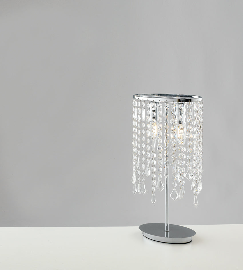 Lampada da tavolo oro BREEZE in metallo e cristalli - FT-FeelThe