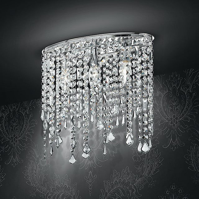 Plafoniera BREEZE in metallo e pendenti in cristallo - FT-FeelThe