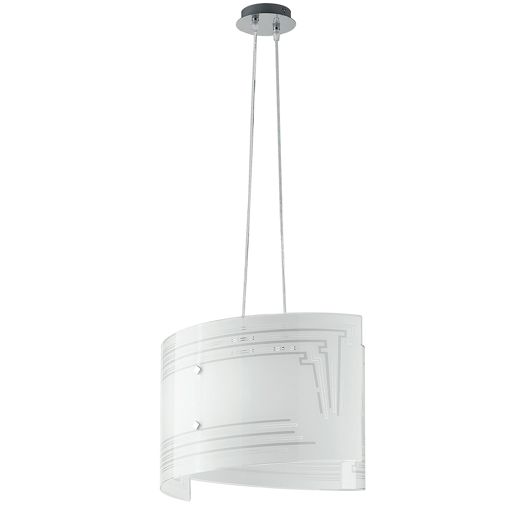 Lampadario a sospensione CONCEPT in vetro curvo con decoro graniglia - FT-FeelThe