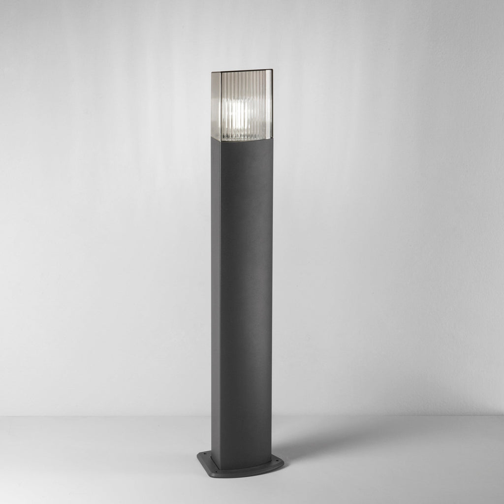 Paletto per esterno DARK In Acciaio Inox Con Diffusore In Policarbonato Con Sensore Di Movimento  1Xe27 75cm - FT-FeelThe