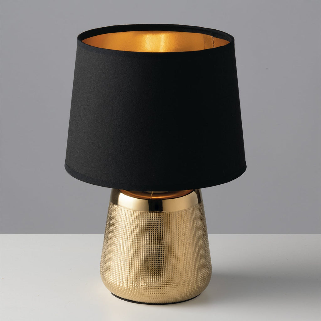 Lumetto ECSTASY con struttura in ceramica e paralume in tessuto - FT-FeelThe