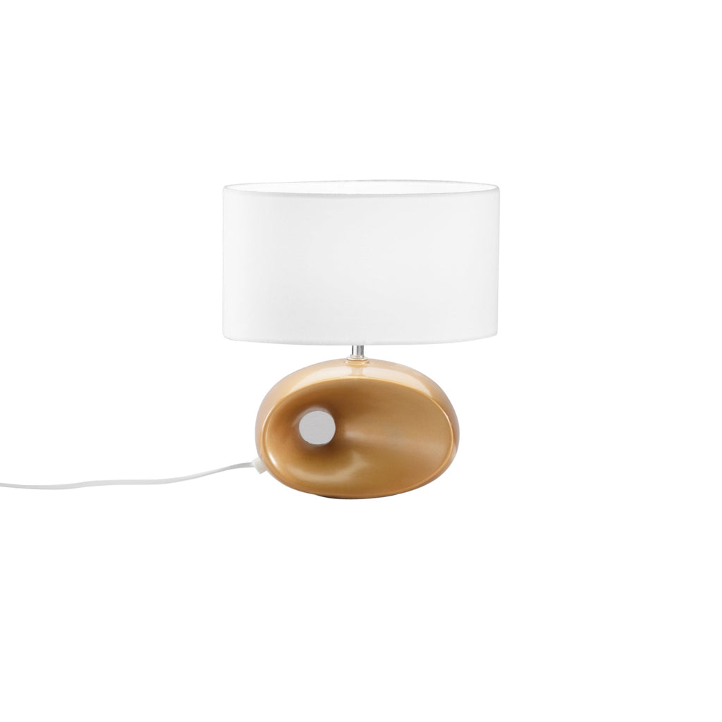 Lumetto EOLO in ceramica con paralume in tessuto - FT-FeelThe
