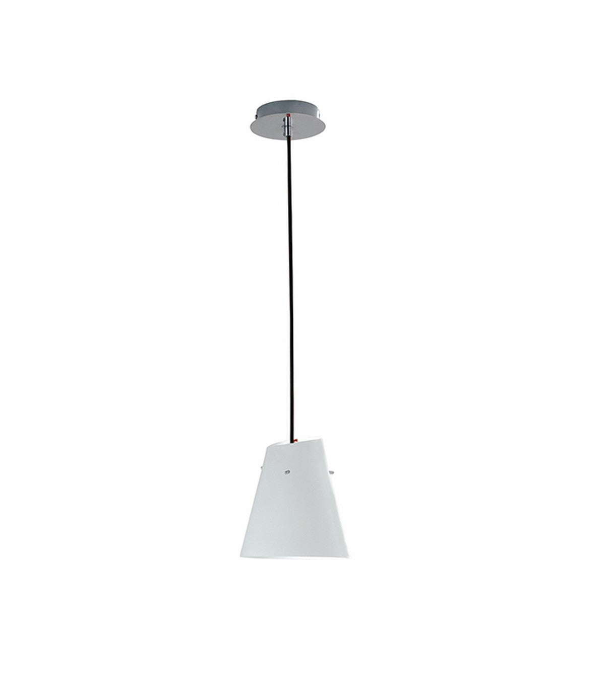 Lampadario a sospensione ERMES con cavo in tessuto rosso o in PVC nero (1XE27) - FT-FeelThe
